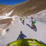 bikerace on glacier